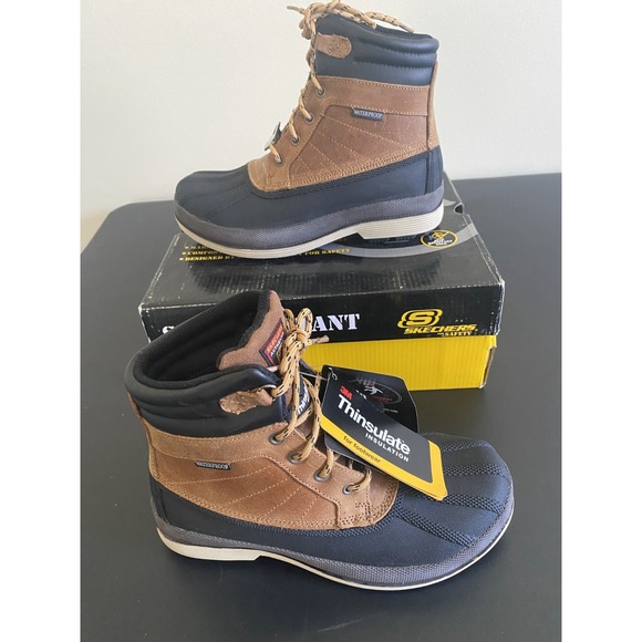 Skechers Shoes - Skechers Robards Alberton 76581-BRN Womens 7 Work Boot Brown Slip Resistant Boot